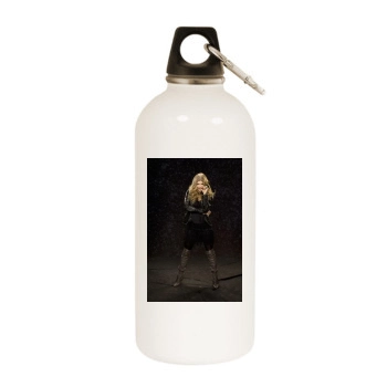 Fergie White Water Bottle With Carabiner