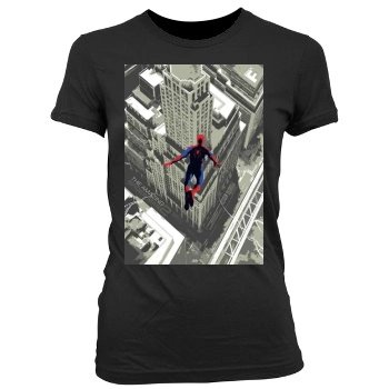 The Amazing Spider-Man 2 (2014) Women's Junior Cut Crewneck T-Shirt