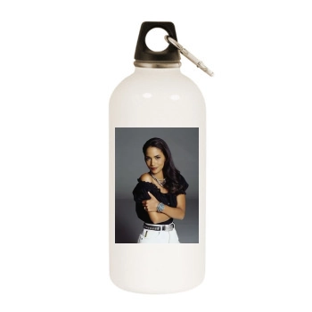 Halle Berry White Water Bottle With Carabiner