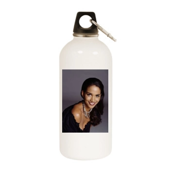 Halle Berry White Water Bottle With Carabiner