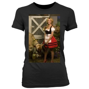 Heidi Klum Women's Junior Cut Crewneck T-Shirt