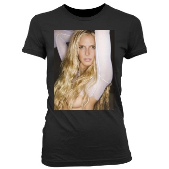 Heidi Klum Women's Junior Cut Crewneck T-Shirt