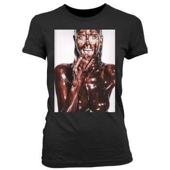 Heidi Klum Women's Junior Cut Crewneck T-Shirt