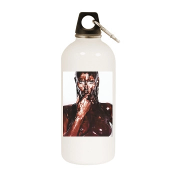 Heidi Klum White Water Bottle With Carabiner