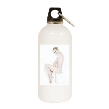 Heidi Klum White Water Bottle With Carabiner