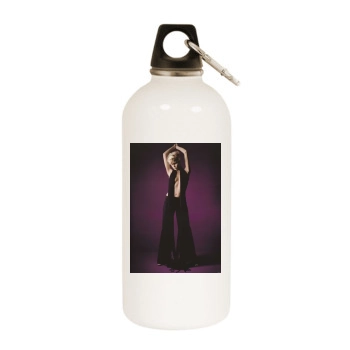 Heidi Klum White Water Bottle With Carabiner