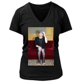 Hilary Duff Women's Deep V-Neck TShirt