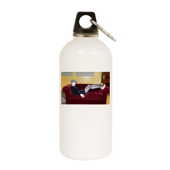 Hilary Duff White Water Bottle With Carabiner