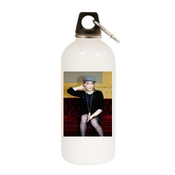 Hilary Duff White Water Bottle With Carabiner