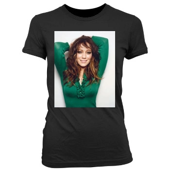 Hilary Duff Women's Junior Cut Crewneck T-Shirt