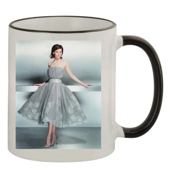 Hilary Swank 11oz Colored Rim & Handle Mug