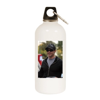 Hugh Jackman White Water Bottle With Carabiner