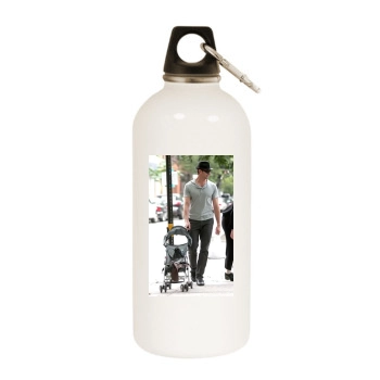 Hugh Jackman White Water Bottle With Carabiner