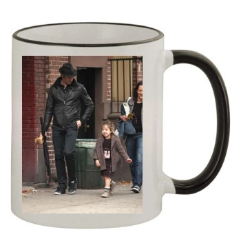 Hugh Jackman 11oz Colored Rim & Handle Mug