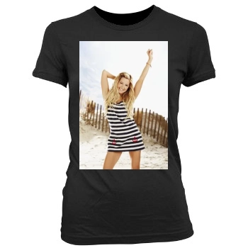 Ashley Tisdale Women's Junior Cut Crewneck T-Shirt