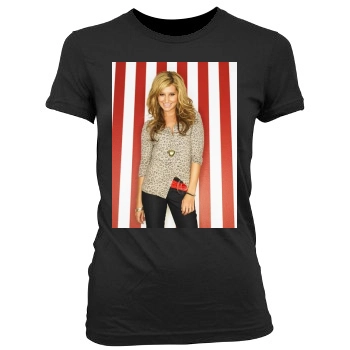 Ashley Tisdale Women's Junior Cut Crewneck T-Shirt