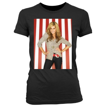 Ashley Tisdale Women's Junior Cut Crewneck T-Shirt