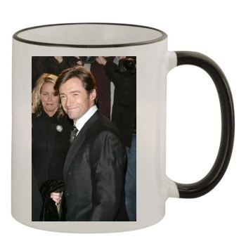 Hugh Jackman 11oz Colored Rim & Handle Mug