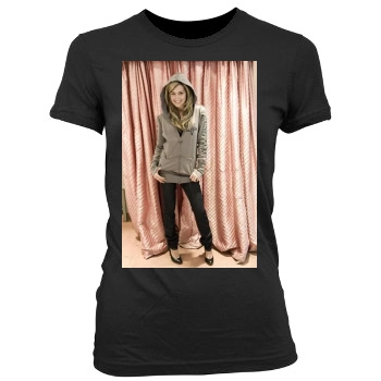 Ashley Tisdale Women's Junior Cut Crewneck T-Shirt