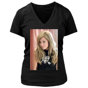 Ashley Tisdale Women's Deep V-Neck TShirt