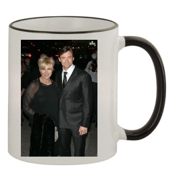 Hugh Jackman 11oz Colored Rim & Handle Mug