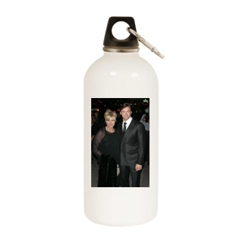 Hugh Jackman White Water Bottle With Carabiner