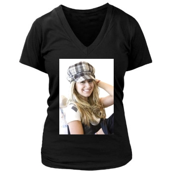 Ashley Tisdale Women's Deep V-Neck TShirt