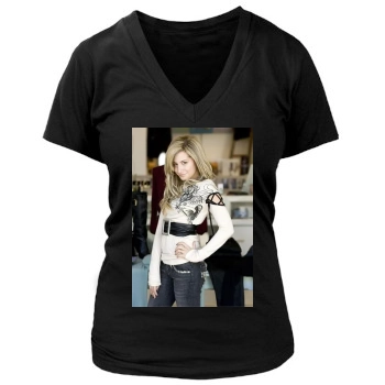 Ashley Tisdale Women's Deep V-Neck TShirt