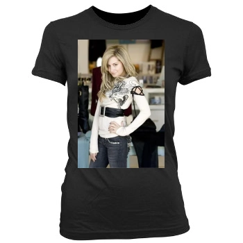 Ashley Tisdale Women's Junior Cut Crewneck T-Shirt