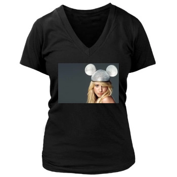 Ashley Tisdale Women's Deep V-Neck TShirt