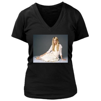 Ashley Tisdale Women's Deep V-Neck TShirt