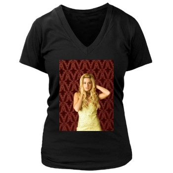 Ashley Tisdale Women's Deep V-Neck TShirt