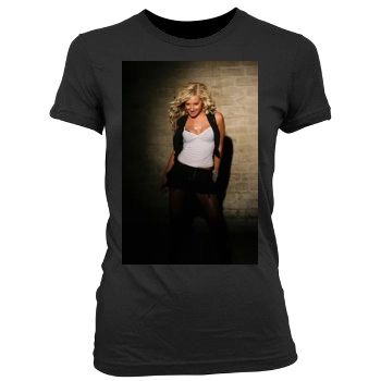 Ashley Tisdale Women's Junior Cut Crewneck T-Shirt