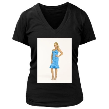 Ashley Tisdale Women's Deep V-Neck TShirt