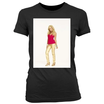 Ashley Tisdale Women's Junior Cut Crewneck T-Shirt