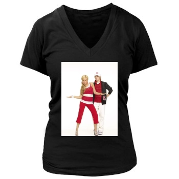 Ashley Tisdale Women's Deep V-Neck TShirt