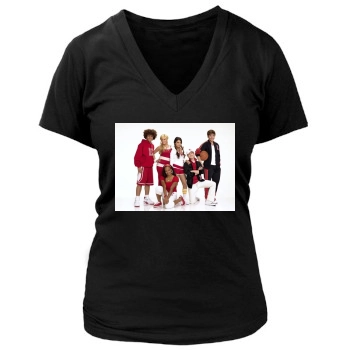 Ashley Tisdale Women's Deep V-Neck TShirt