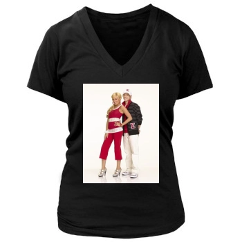 Ashley Tisdale Women's Deep V-Neck TShirt