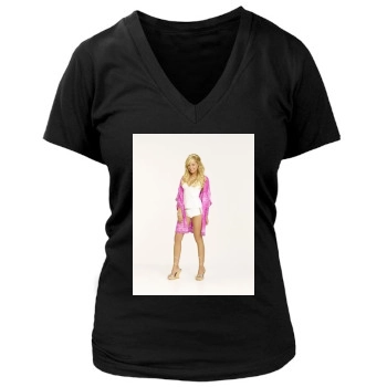 Ashley Tisdale Women's Deep V-Neck TShirt