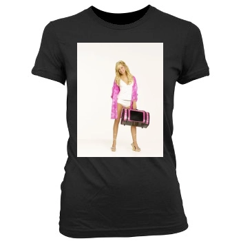 Ashley Tisdale Women's Junior Cut Crewneck T-Shirt