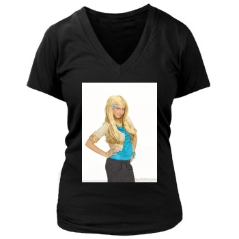 Ashley Tisdale Women's Deep V-Neck TShirt