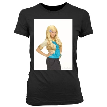 Ashley Tisdale Women's Junior Cut Crewneck T-Shirt