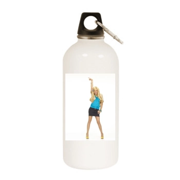 Ashley Tisdale White Water Bottle With Carabiner