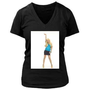 Ashley Tisdale Women's Deep V-Neck TShirt