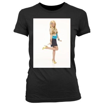 Ashley Tisdale Women's Junior Cut Crewneck T-Shirt