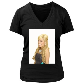 Ashley Tisdale Women's Deep V-Neck TShirt