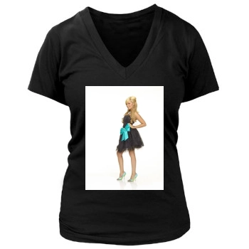 Ashley Tisdale Women's Deep V-Neck TShirt