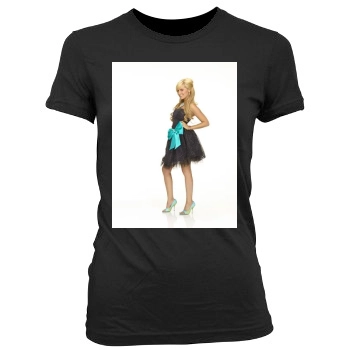 Ashley Tisdale Women's Junior Cut Crewneck T-Shirt