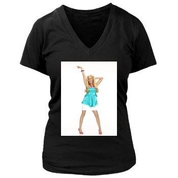 Ashley Tisdale Women's Deep V-Neck TShirt