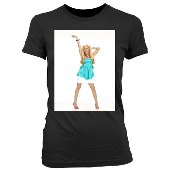 Ashley Tisdale Women's Junior Cut Crewneck T-Shirt